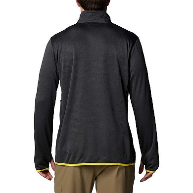 Men's Columbia Black Oregon Ducks Park View Grid Fleece Omni-Wick Half-Zip Jacket