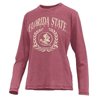 Women's Pressbox Garnet Florida State Seminoles Chandler Olive Leaf Arch Long Sleeve T-Shirt