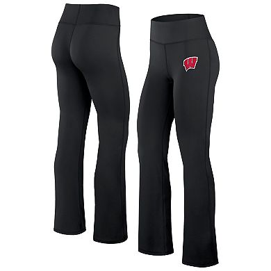 Women's Fanatics Black Wisconsin Badgers Training Camp Maxed Out Flare Leggings