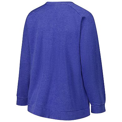 Women's Fanatics Royal Buffalo Bills Acid Wash Raglan Pullover Sweatshirt