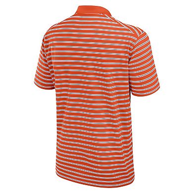Men's Nike Orange/White Clemson Tigers Primetime Victory Striped Performance Polo