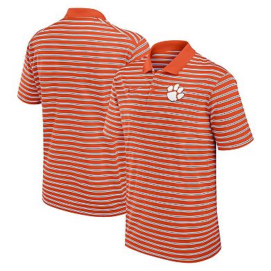 Men's Nike Orange/White Clemson Tigers Primetime Victory Striped Performance Polo