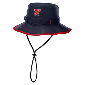 Men's Nike Navy Ole Miss Rebels 2024 Sideline Apex Performance Boonie Bucket Hat