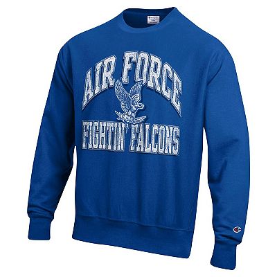 Men s Champion Royal Air Force Falcons Vault Late Night Reverse Weave Pullover Sweatshirt