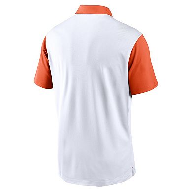 Men's Nike White Clemson Tigers Primetime Campus Vapor Performance Polo