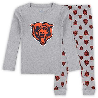 Preschool Heather Gray Chicago Bears Long Sleeve T-Shirt and Pants Sleep Set