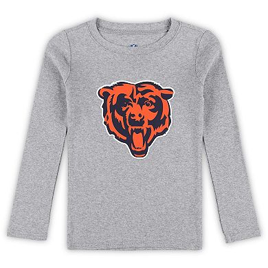 Preschool Heather Gray Chicago Bears Long Sleeve T-Shirt and Pants Sleep Set