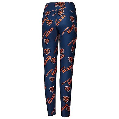 Women's Concepts Sport Navy Chicago Bears Breakthrough Allover Print Knit Leggings