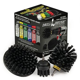 Heavy Duty Drill Powered Cleaning Brush Kit Used For Grill Cleaning - Heavy Duty Scrubbing Tasks
