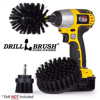Heavy Duty Drill Powered Cleaning Brush Kit Used For Grill Cleaning - Heavy Duty Scrubbing Tasks