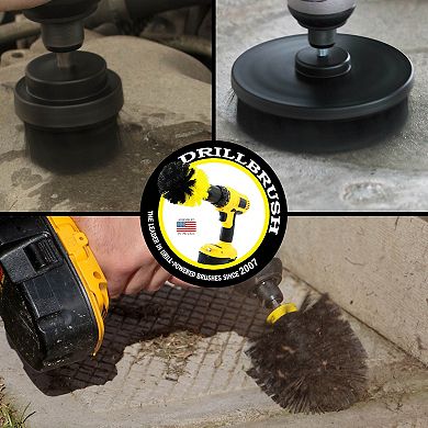 Heavy Duty Drill Powered Cleaning Brush Kit Used For Grill Cleaning - Heavy Duty Scrubbing Tasks