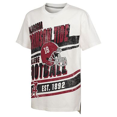 Youth Outerstuff White Alabama Crimson Tide Let's Get Loud Oversized T-Shirt