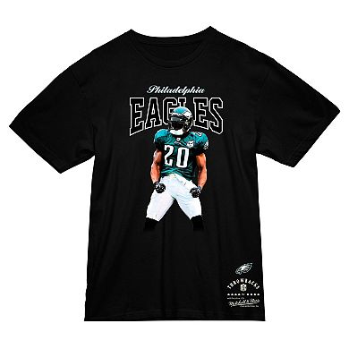 Men's Mitchell & Ness Brian Dawkins Black Philadelphia Eagles Sideline Retired Player T-Shirt