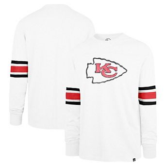 Men's '47 White Kansas City Chiefs Gridiron Premier Brex Long Sleeve T-Shirt