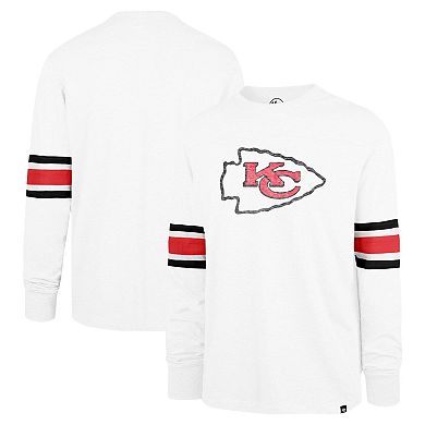Men's '47 White Kansas City Chiefs Gridiron Premier Brex Long Sleeve T-Shirt
