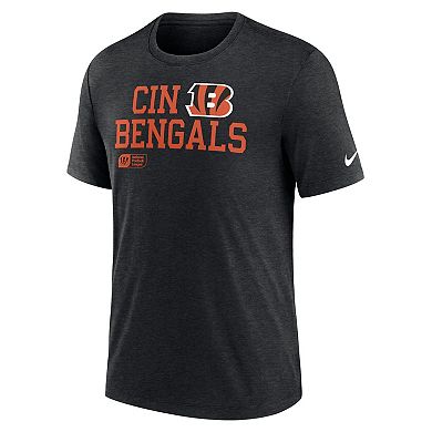 Men's Nike Black Cincinnati Bengals Overlap Lockup Tri-Blend T-Shirt
