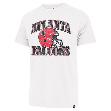 Men's '47 White Atlanta Falcons Overrun Franklin Throwback Logo T-Shirt