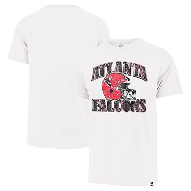 Men's '47 White Atlanta Falcons Overrun Franklin Throwback Logo T-Shirt