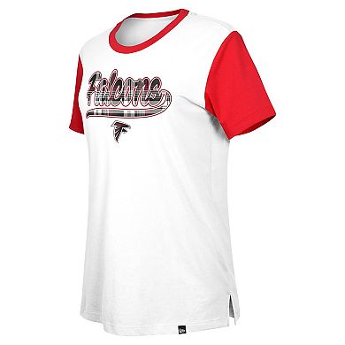 Women's New Era White/Red Atlanta Falcons 3rd Down T-Shirt