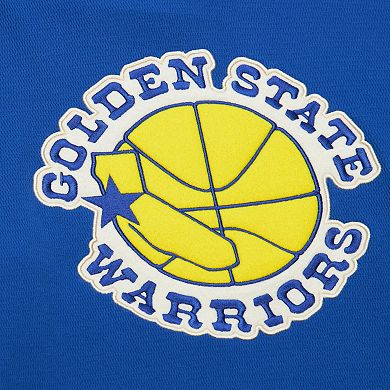 Men's Mitchell & Ness Royal Golden State Warriors Hardwood Classics Lightweight Thermal Pullover Hoodie