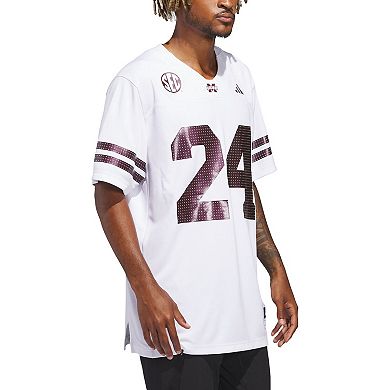Men's adidas White Mississippi State Bulldogs White Out Jersey