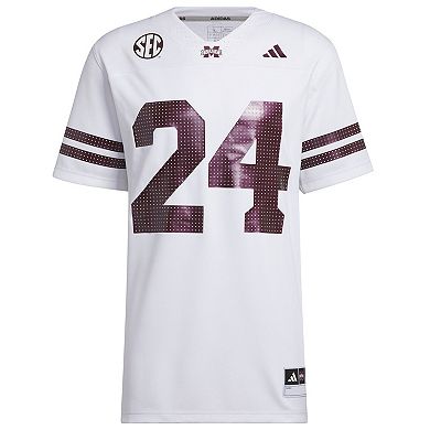 Men's adidas White Mississippi State Bulldogs White Out Jersey