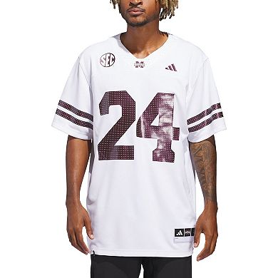 Men's adidas White Mississippi State Bulldogs White Out Jersey