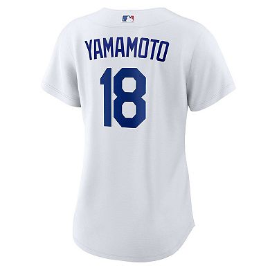 Women's Nike Yoshinobu Yamamoto White Los Angeles Dodgers Home Replica Player Jersey