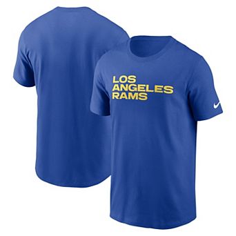 Men's Nike Royal Los Angeles Rams Primetime Wordmark Essential T-Shirt