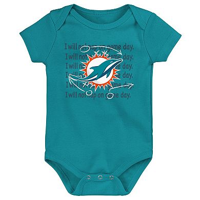 Newborn & Infant Miami Dolphins Team Starter 3-Pack Bodysuit Set