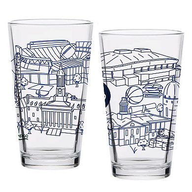 Penn State Nittany Lions Two-Pack 16oz. Campus Line Art Pint Glass Set