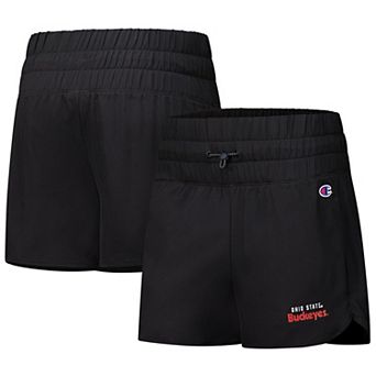 Women's Champion Black Ohio State Buckeyes Tailgate Her Woven Shorts