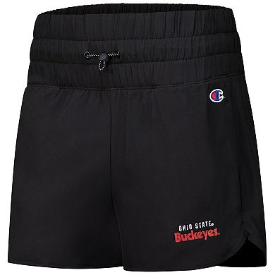 Women's Champion Black Ohio State Buckeyes Tailgate Her Woven Shorts