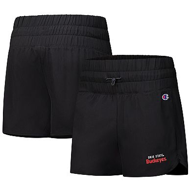 Women's Champion Black Ohio State Buckeyes Tailgate Her Woven Shorts
