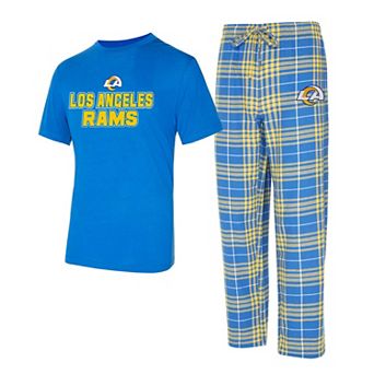 Men's Concepts Sport Royal/Gold Los Angeles Rams Vector T-Shirt & Flannel Pants Sleep Set