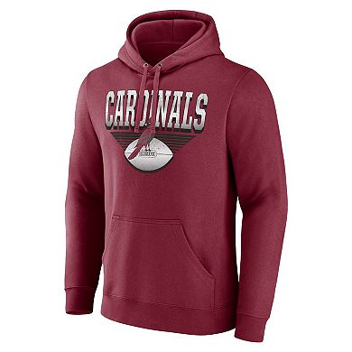 Men's Fanatics Cardinal Arizona Cardinals Geometric Chrome Pullover Hoodie