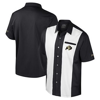 Men's Colosseum Black Colorado Buffaloes Strike Bowling Button-Up Shirt