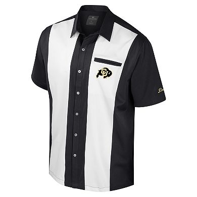 Men's Colosseum Black Colorado Buffaloes Strike Bowling Button-Up Shirt
