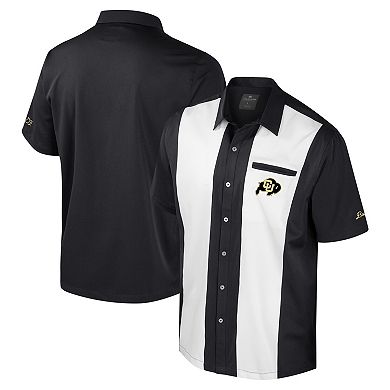 Men's Colosseum Black Colorado Buffaloes Strike Bowling Button-Up Shirt