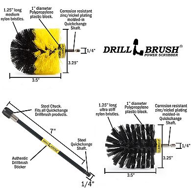 Spin Brush Cleaning Kit - Soap Scum, Hard Water, Mineral, Calcium, Rust Stains - Grill Cleaning