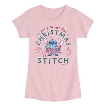Disney's Lilo & Stitch Girls 7-16 All I Want For Christmas Graphic Tee