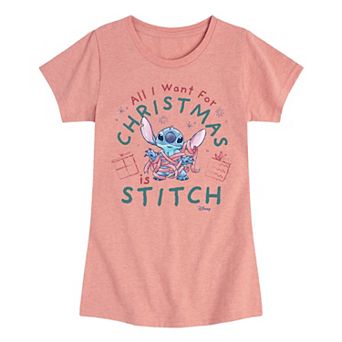 Disney's Lilo & Stitch Girls 7-16 All I Want For Christmas Graphic Tee