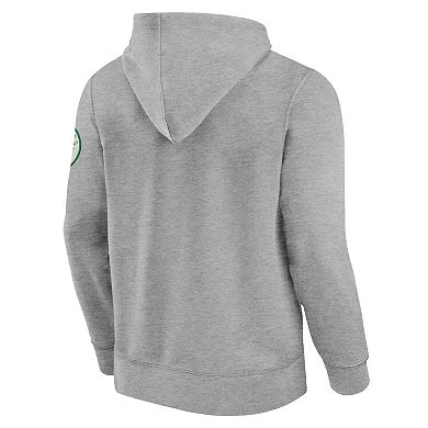 Men's Fanatics Heather Gray Philadelphia Eagles Label Maker Pullover Hoodie