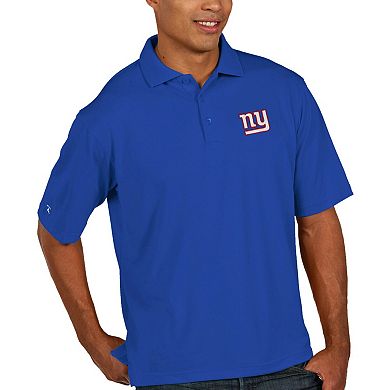 Antigua New York Giants Pique Xtra-Lite Polo - Royal