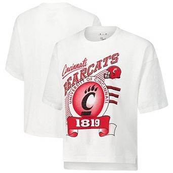 Women's Pressbox White Cincinnati Bearcats Rock & Roll Slub��T-Shirt