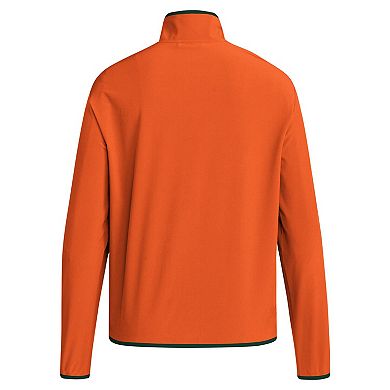 Men's adidas Orange Miami Hurricanes 2024 Coaches Sideline Half-Zip Jacket