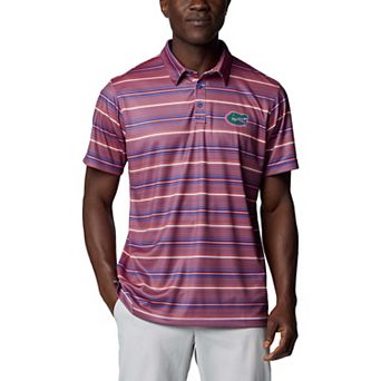 Men's Columbia Orange Florida Gators PFG Super Terminal Tackle�� Omni-Shade�� Stripe Polo