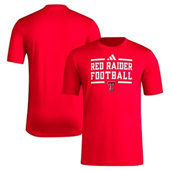 Men's adidas Red Texas Tech Red Raiders Locker Football Pre-Game AEROREADY T-Shirt
