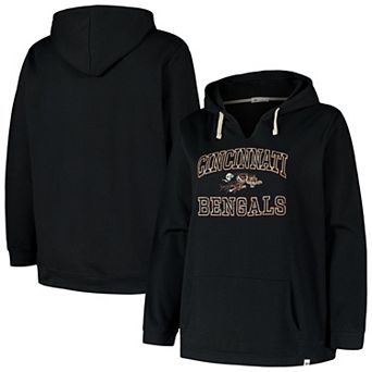Women's Profile Black Cincinnati Bengals Kennedy Pullover Hoodie