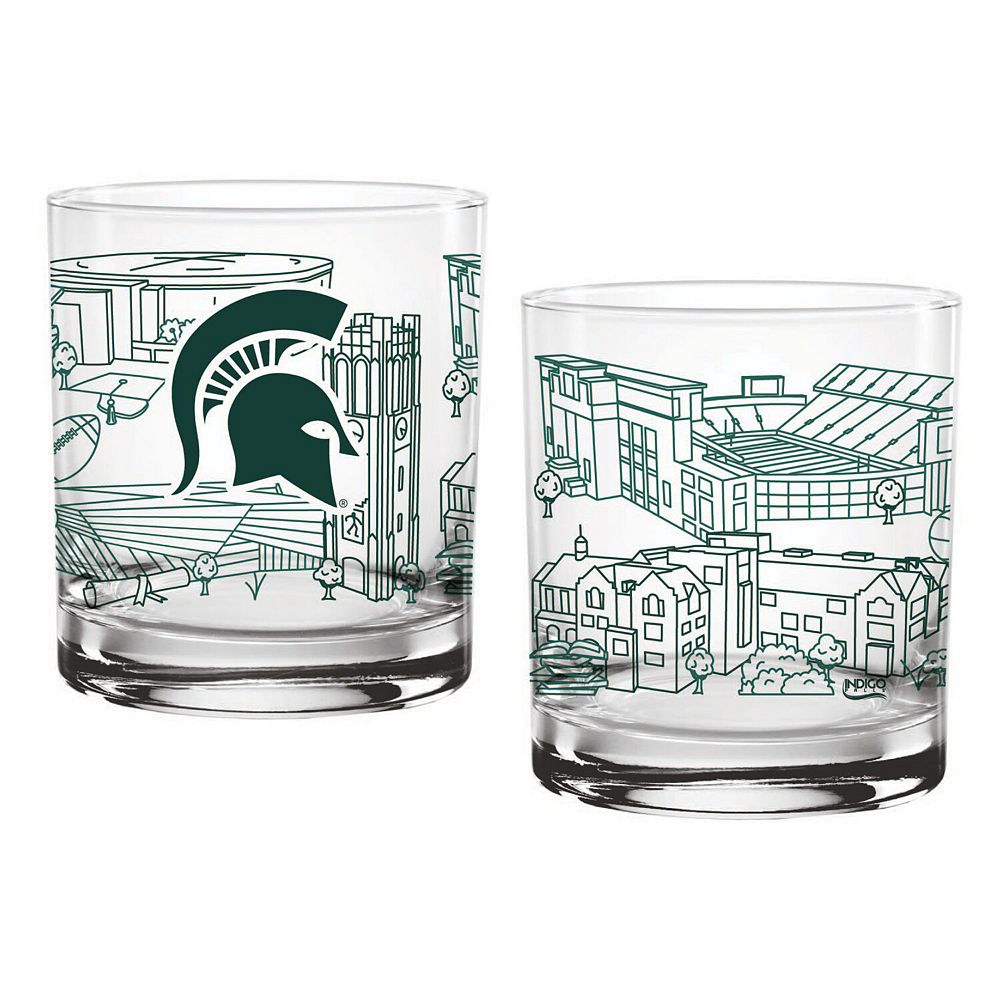 Fanmats Michigan State Spartans Ambassador Car Flags - 2 Pack Mini Aut Flags 4 X 6